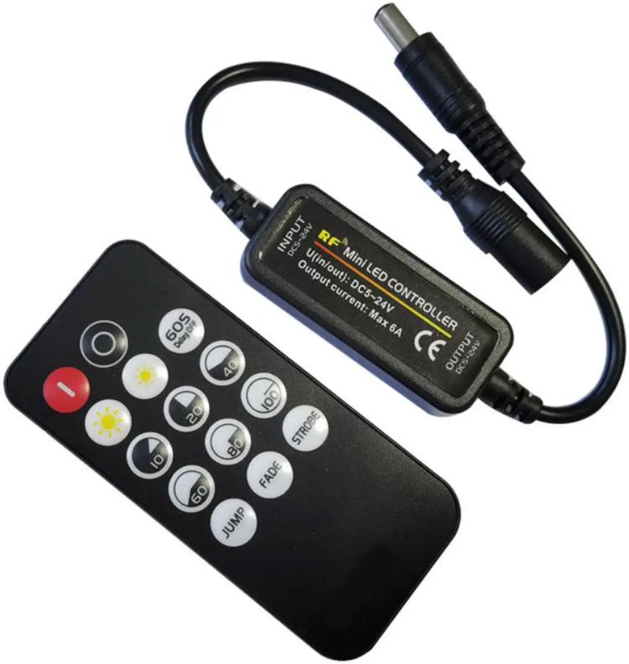 Alt view image 3 of 3 - LED  Mini RF Controller with 14 Keys Remote Control for Single Color / Double White / RGB / RGBW / RGB+CCT LED Strip Lights