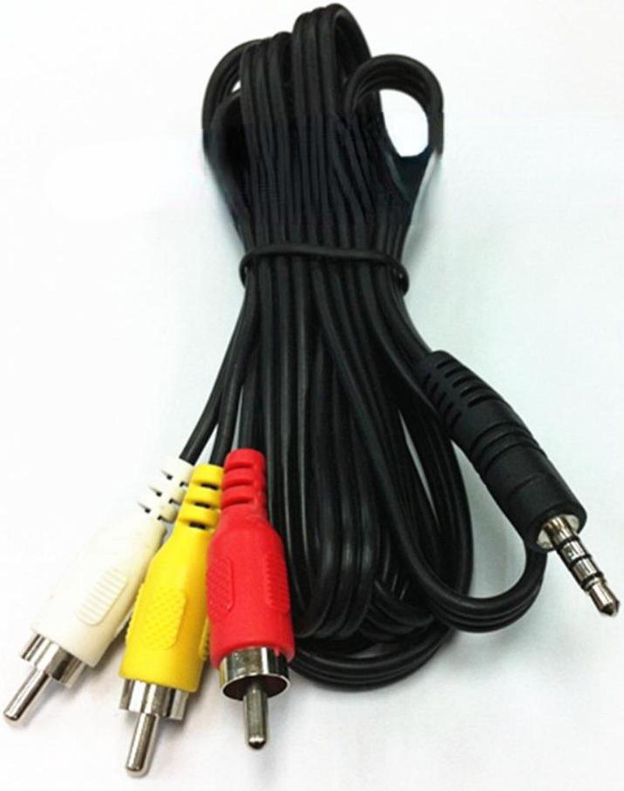 Alt view image 3 of 3 - 3.5mm Male To 3 Lotus Audio and Video 1 Minute 3 AV Cable TV Output One Minute Three RCA Yellow White Red Three Colors