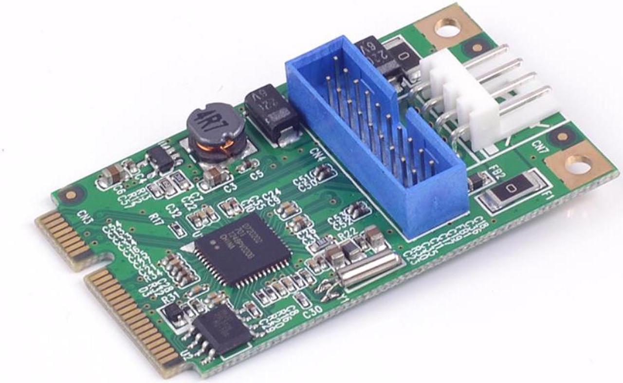 Main image of Mini PCIE USB Adapter  Mini PCI-e to 2 port USB3.0 20PIN 19pin to mpcie Adapter Card usb 3.0 HUB