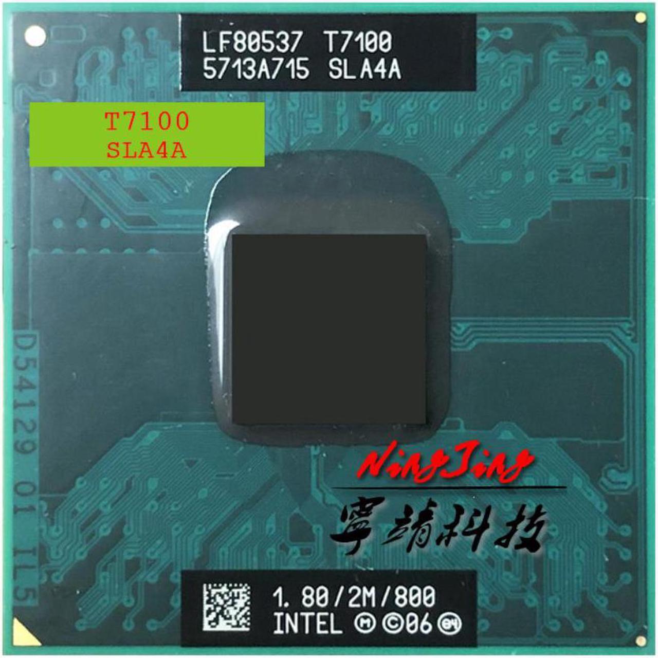 Main image of Intel Core 2 Duo T7100 SLA4A 1.8 GHz Dual-Core Dual-Thread CPU Processor 2M 35W Socket P