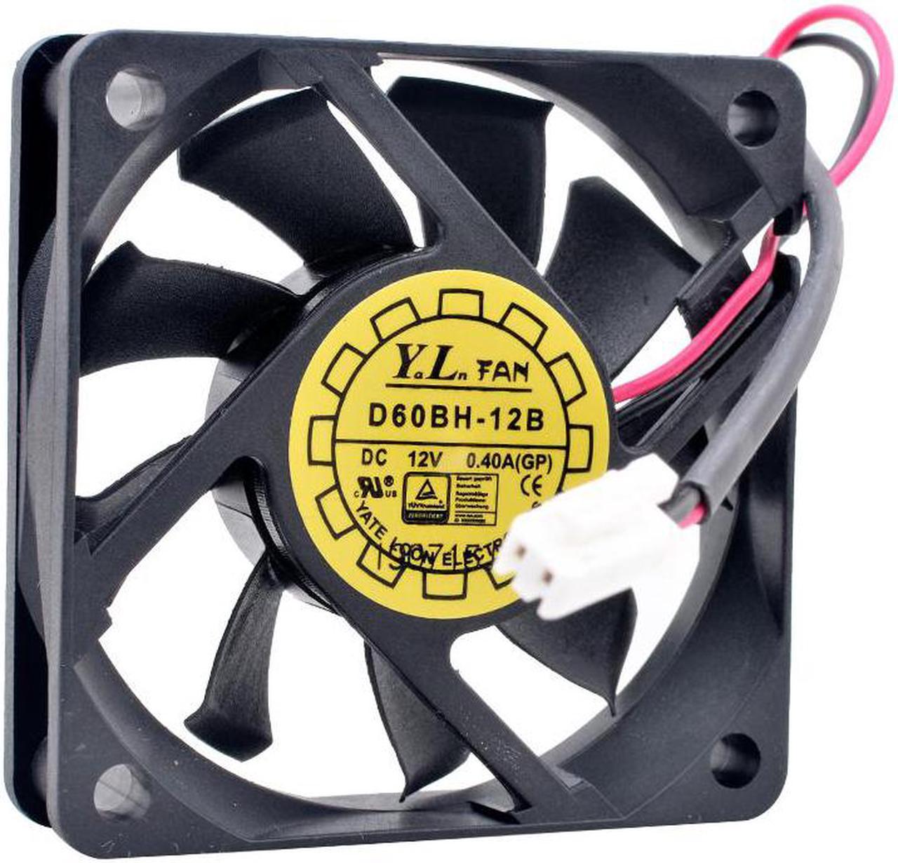 D60BH-12B 6cm 60mm fan 60x60x15mm 6015 DC12V 0.40A Double ball bearing for power cooling fan