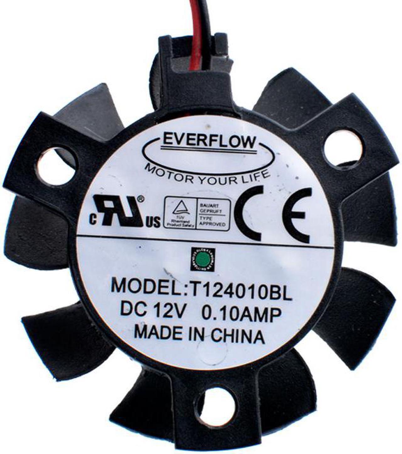 T124010BL diameter 37mm hole pitch 26mm 12V 0.10A dual ball router heat sink cooling fan