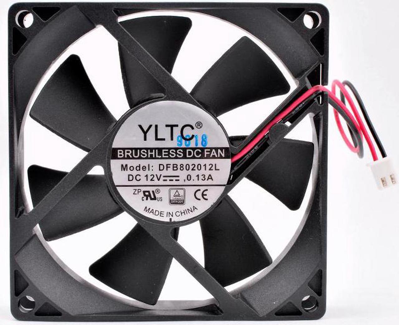 DFB802012L 8cm 80mm fan 80x80x20mm DC12V 0.13A 2pin 2 ball bearings Silent cooling fan suitable for chassis power inverter