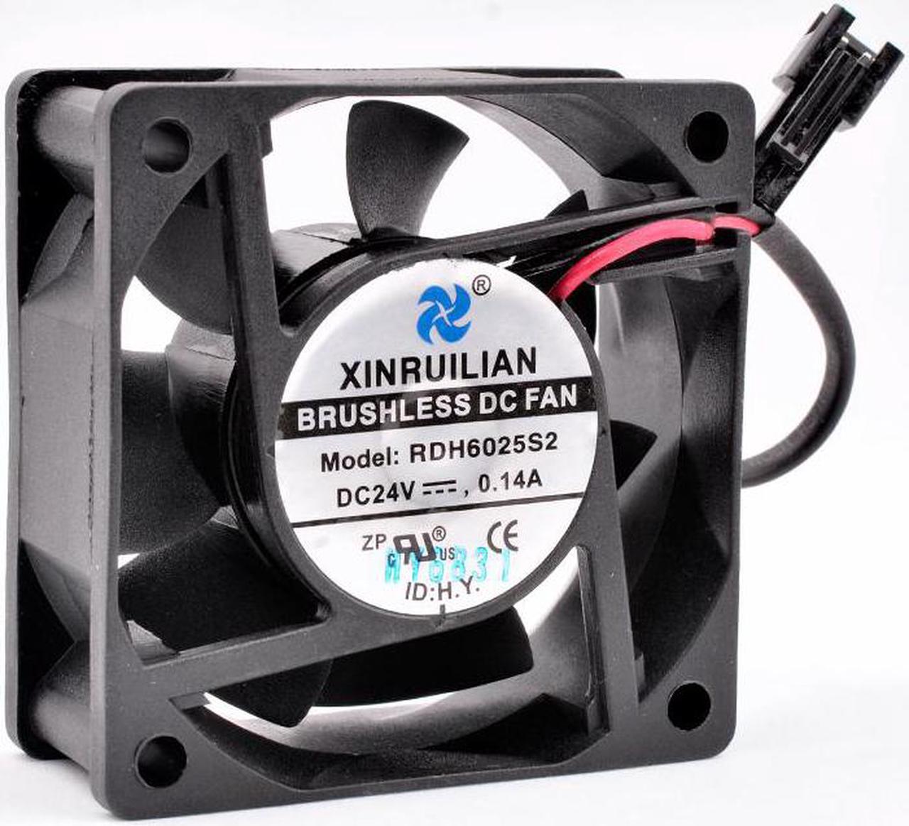 RDH6025S2 6cm 60mm fan 60x60x25mm DC24V 0.14A 2 wires 2 ball bearings for the cooling fan of the inverter