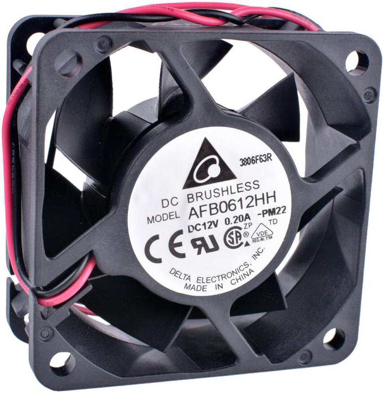 AFB0612HH 6cm 60mm fan 6025 12V 0.20A Double ball bearing 2-wire power cooling fan