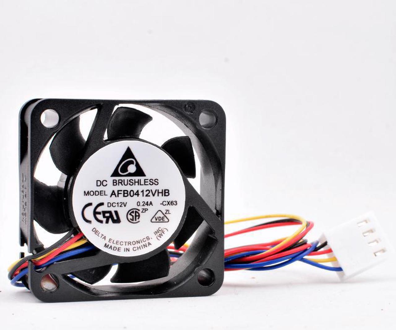 AFB0412VHB 4cm 40mm fan 40x40x15mm DC12V 0.24A 4pin pwm control speed Cooling fan for router switch miniature chassis