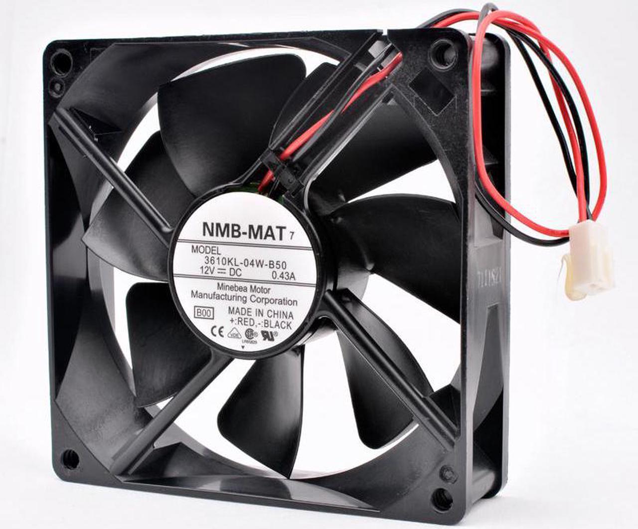 3610KL-04W-B50 9cm 92mm fan 92x92x25mm DC12V 0.43A 2 wires 2pin double balls large air volume cooling fan for UPS power supply