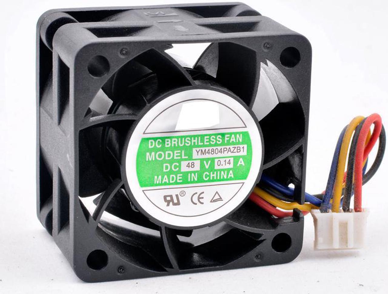 YM4804PAZB1 4cm 40mm fan 40x40x28mm DC48V 0.14A 4 lines Large-volume cooling fan suitable for servers