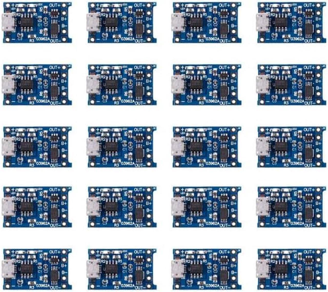 20PCS 18650 Lithium Protection Board TP4056 Charging Board Overcharge and Overdischarge Protection