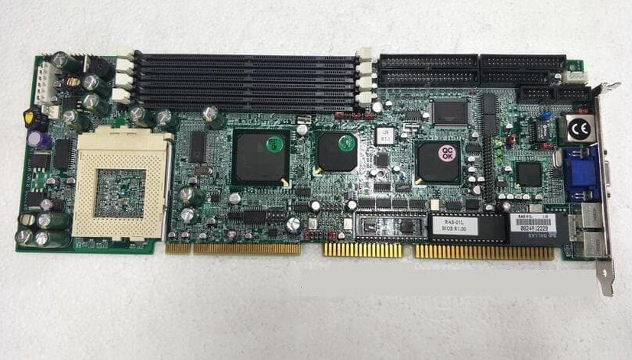 RAS-01L Very Nice IPC Board Full-size CPU Card ISA PCI Industrial Embedded Mainboard PICMG 1.0 Bus With P3 370 CPU RAM 1* LAN