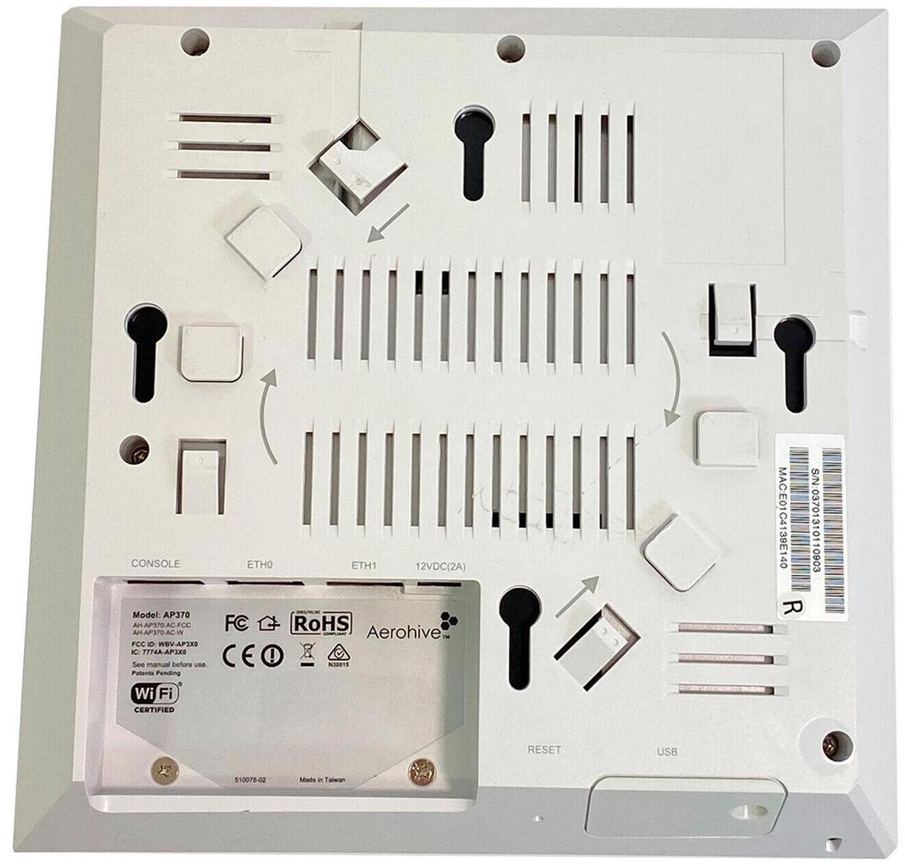 Alt view image 2 of 7 - Aerohive Networks AP370 Wireless Access Point Dual Radio 802.11ac/n w/ Adapter
