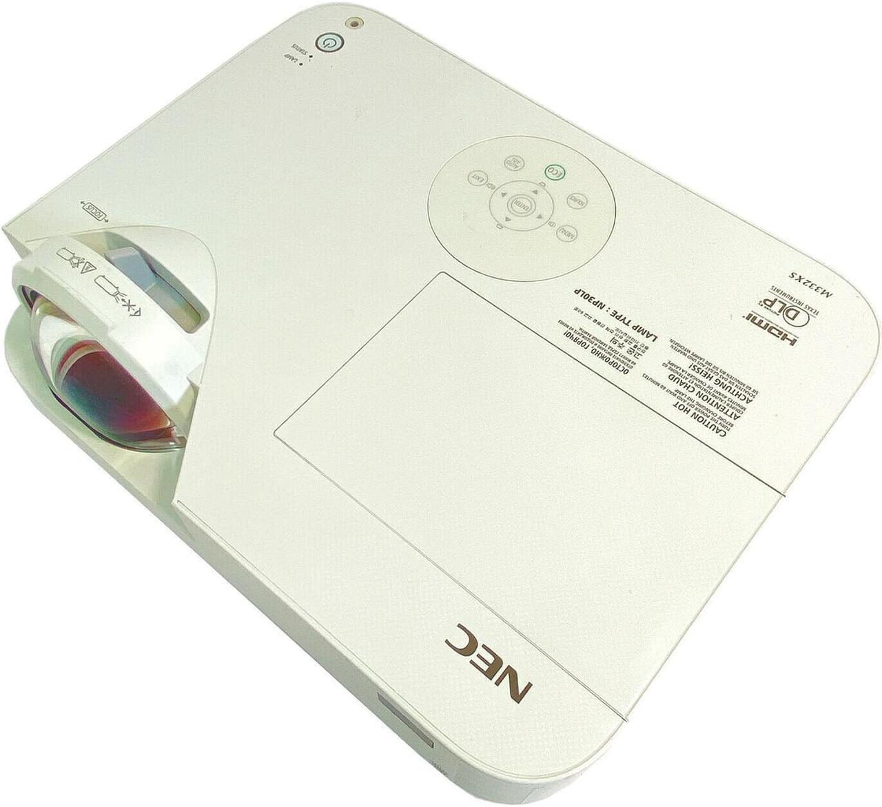 Alt view image 3 of 5 - NEC NP-M332XS DLP Projector Short-Throw 3300 Lumens 3D NP30LP USB HDMI w/Bundle