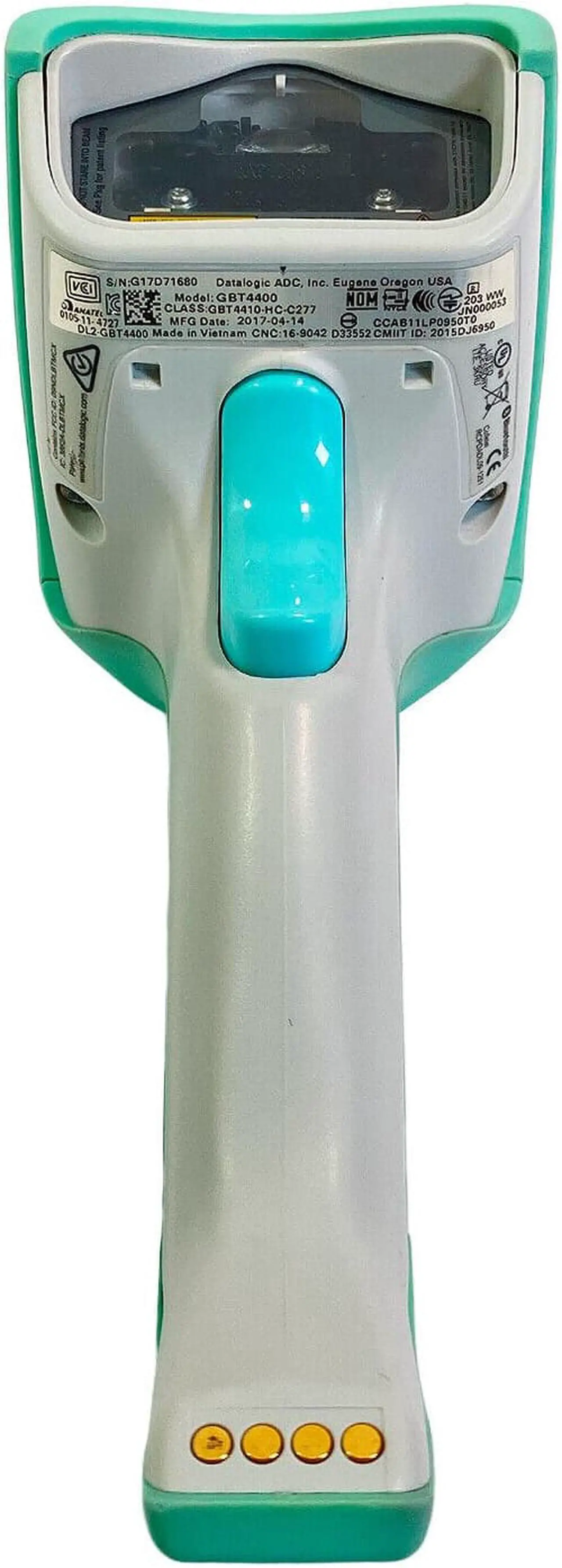 Alt view image 2 of 6 - Datalogic Gryphon GBT4400-HC 2D Healthcare Handheld Barcode Scanner Bluetooth