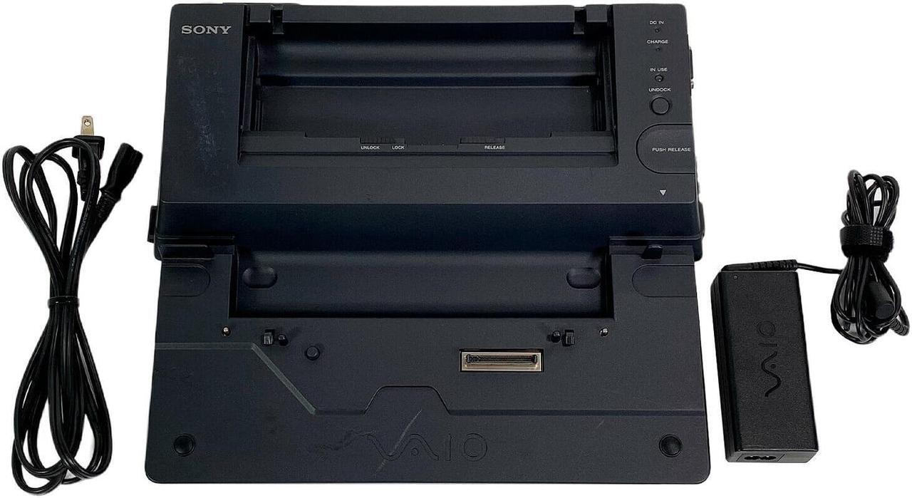 Alt view image 7 of 7 - Genuine Sony VGP-PRBX1 Multi-Function Bay Docking Station w/ Adapter w/ Cord