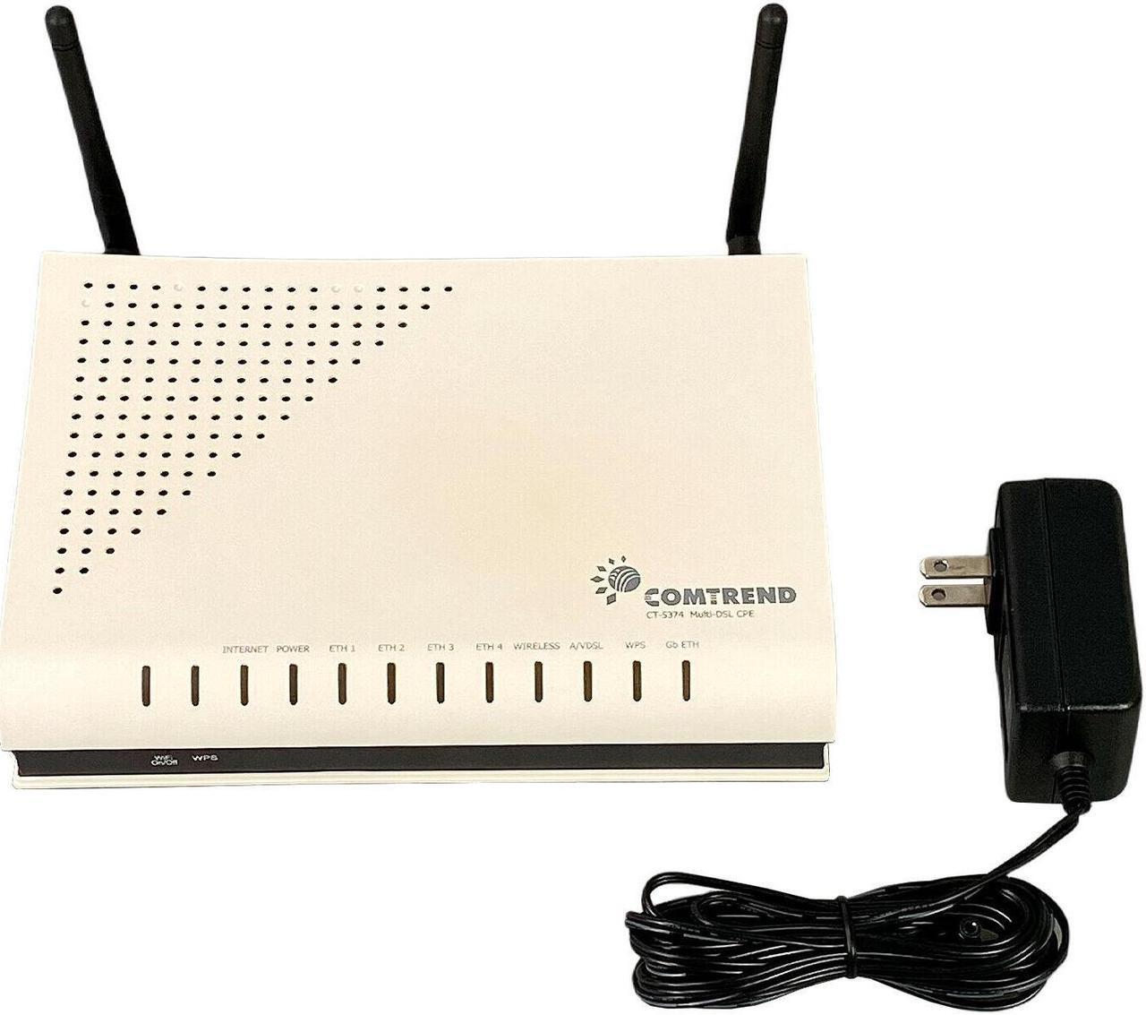 Alt view image 2 of 7 - Comtrend CT-5374 Multi DSL CPE Wireless Router 722419-045 with Adapter