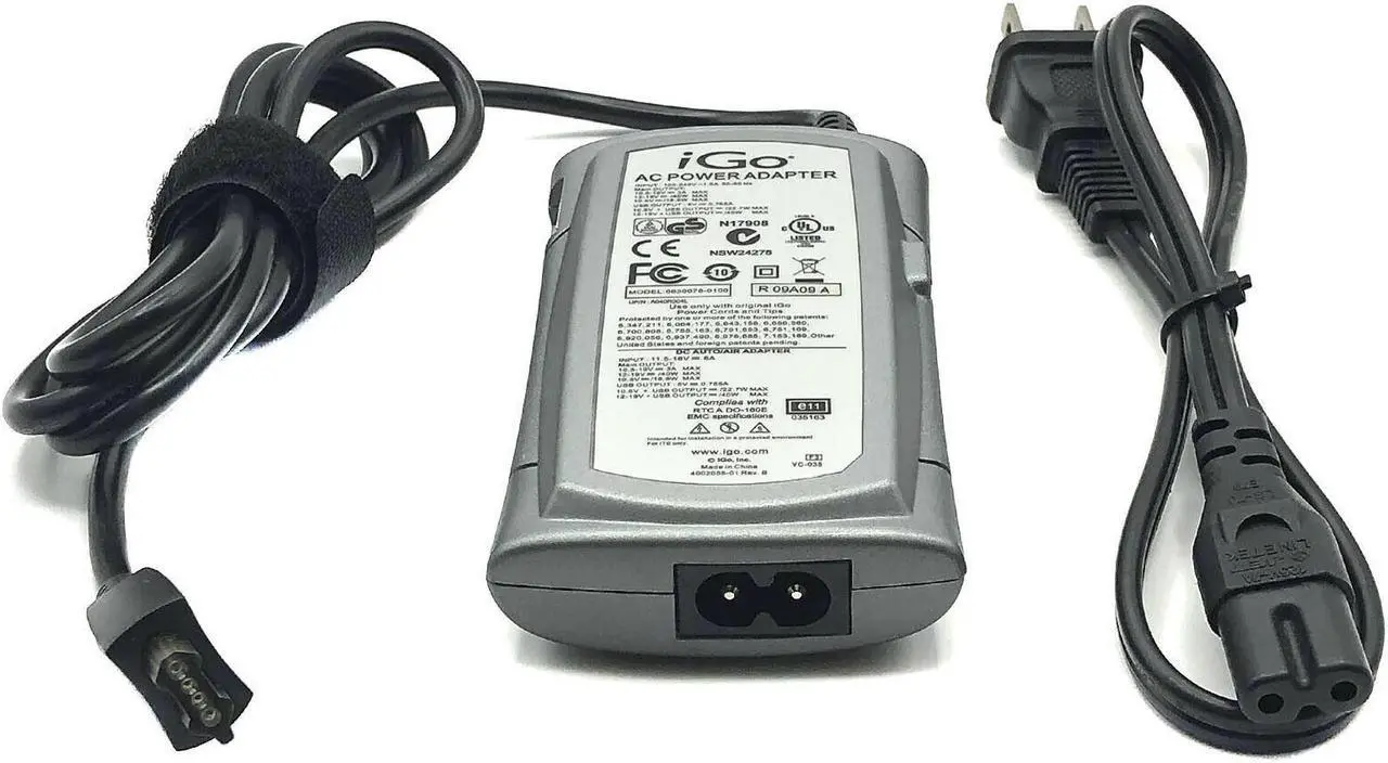 Alt view image 4 of 6 - Genuine iGO 6630078-0100 AC/DC Power Supply Adapter Laptop Charger OEM w/PCord