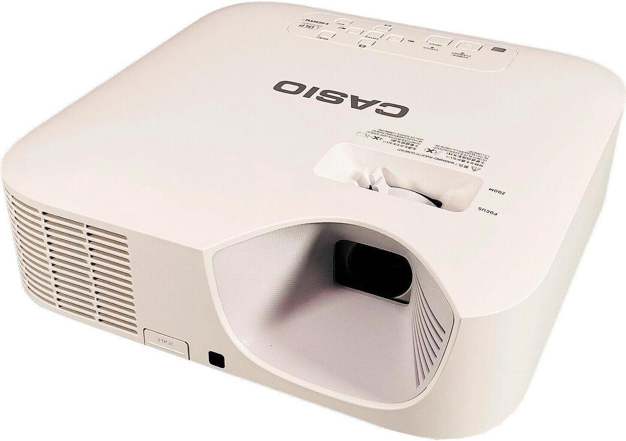 Alt view image 2 of 7 - Casio XJ-F11X DLP Projector 3300 Lumens Bright Lamp Free HDMI HD 1080p w/Bundle