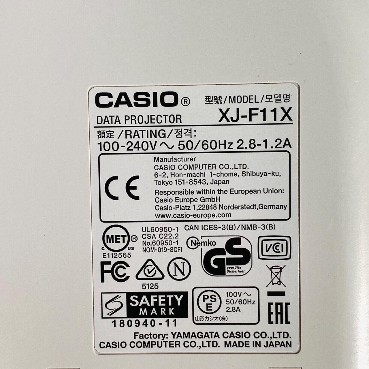 Alt view image 7 of 7 - Casio XJ-F11X DLP Projector 3300 Lumens Bright Lamp Free HDMI HD 1080p w/Bundle