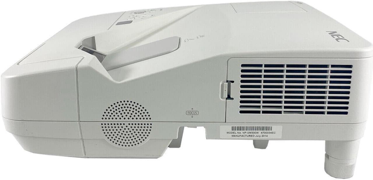 Alt view image 3 of 5 - Ultra Short Throw 3LCD Projector NEC NP-UM330W UST ECO Mode Widescreen Interactive LAN HD 1080p HDMI 3300 ANSI w/Bundle