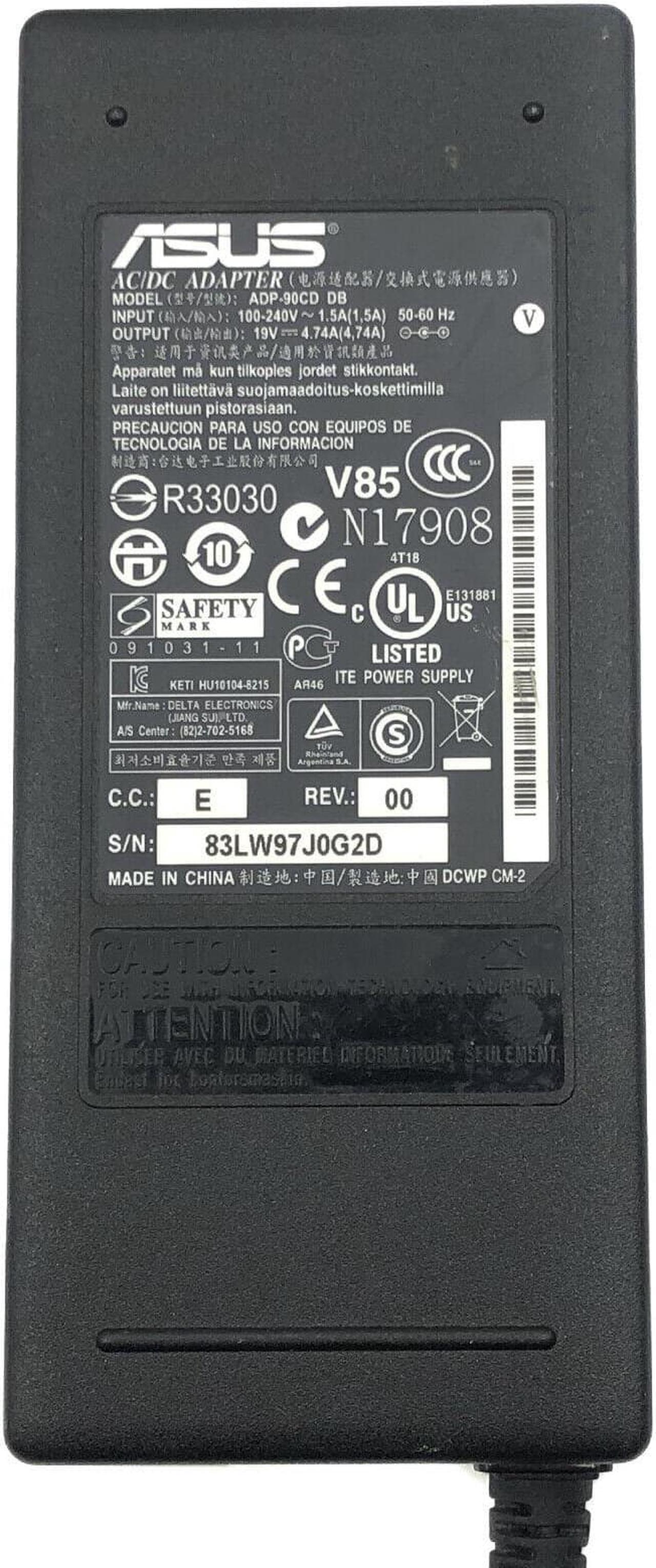 Alt view image 4 of 4 - Genuine 90W Asus ADP-90CD DB AC DC Wall Adapter for Notebook A53Z A53S A53T A55A K45 K55 Serieses w/Cord OEM