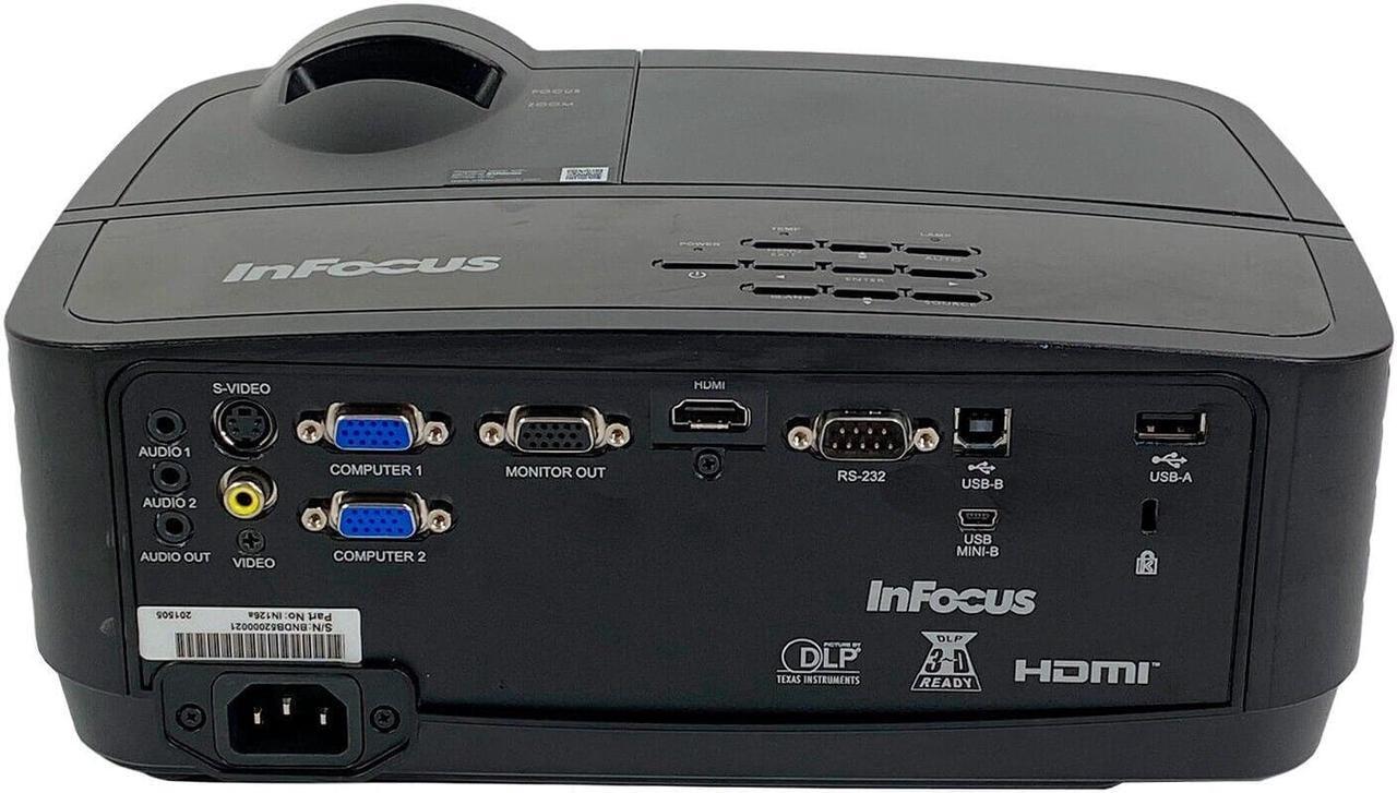 Alt view image 2 of 7 - InFocus IN126a DLP Projector 3500 ANSI HD 1080p WXGA 3D-Ready HDMI Portable