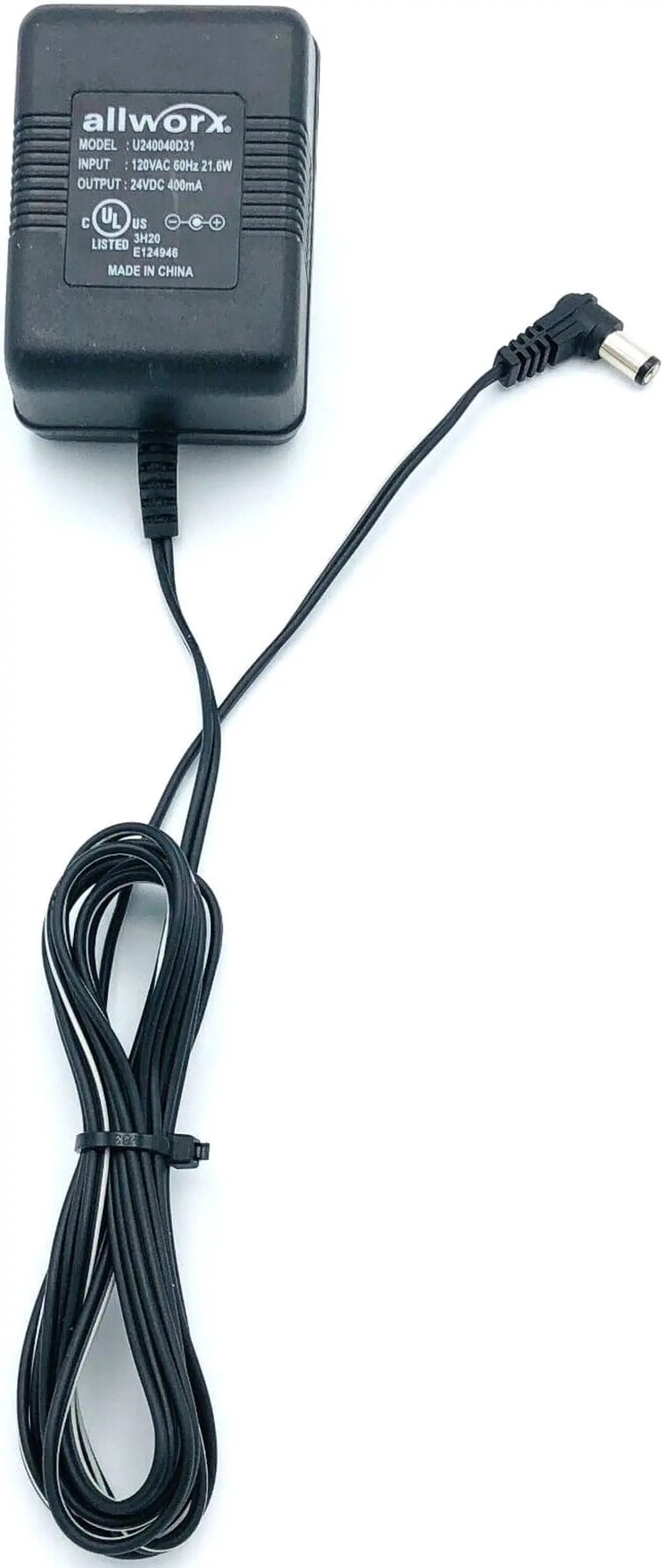 Main image of Genuine AllWorx S012BU2400050 U240040D31 Wall Power Supply AC/DC Adapter 24V 400mA for 9102 9112 9202 9204 9212 9212L VOIP Phone