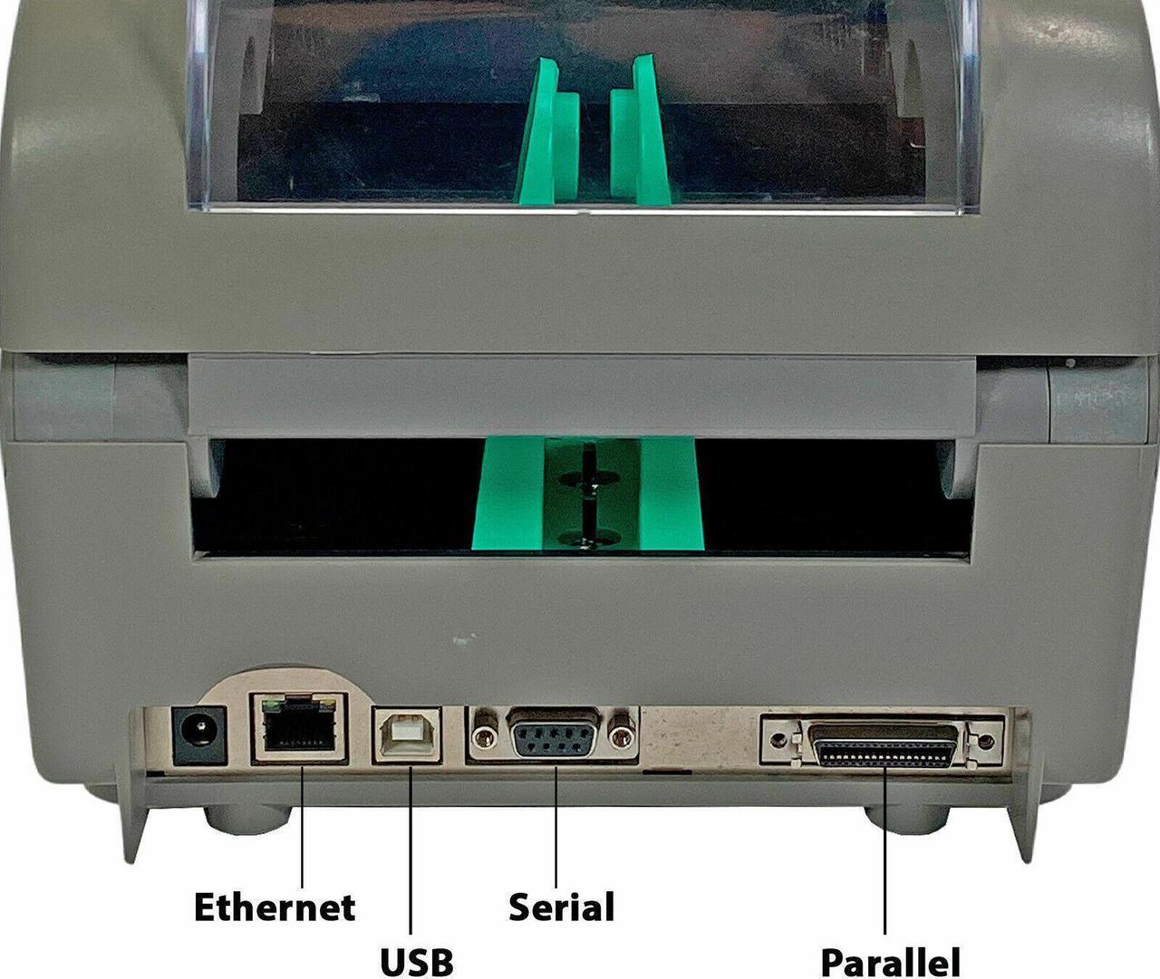 Alt view image 6 of 7 - Datamax E-4205A Mark III  203 x 203 DPI Media Width 4.4 Direct Thermal Barcode Printer Cutter with AC Adapter
