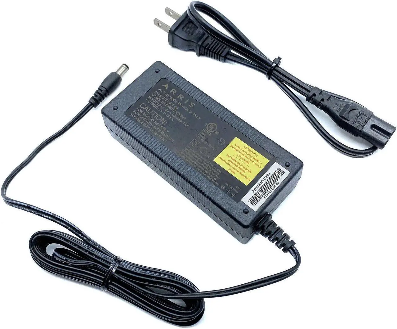 Main image of Genuine Arris AC Power Adapter 12V for Motorola MG8702 Cable Modem Router w/PC