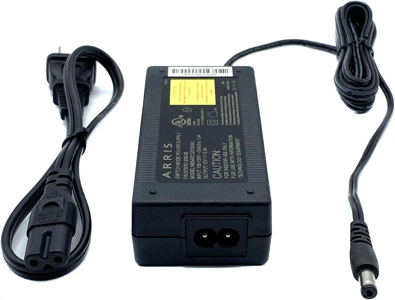 Alt view image 5 of 7 - Genuine Arris AC Power Adapter 12V for Motorola MG8702 Cable Modem Router w/PC