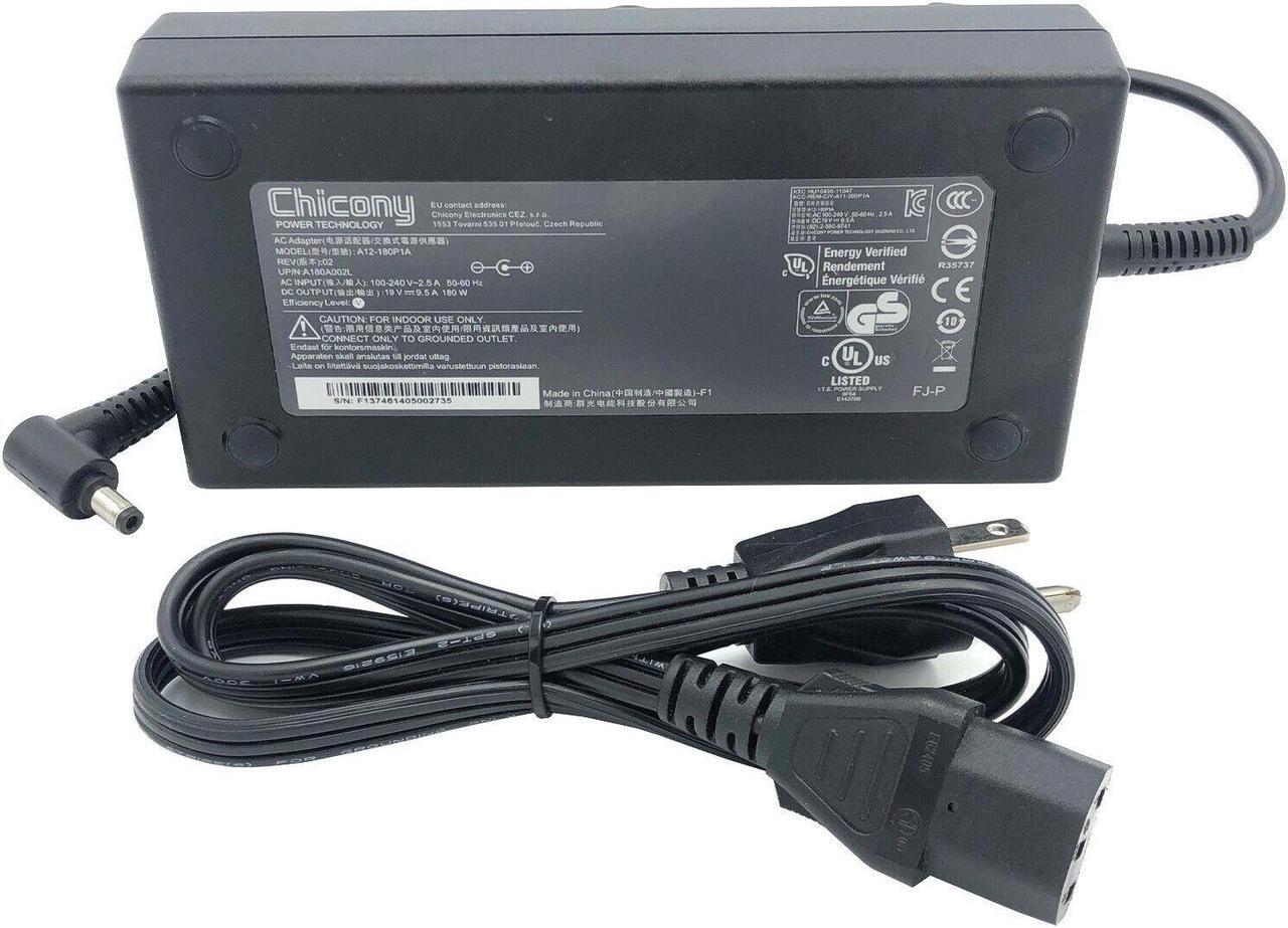 Alt view image 7 of 7 - Genuine Chicony A12-180P1A AC Power Supply Adapter 19V 9.5A A180A002L w/Cord