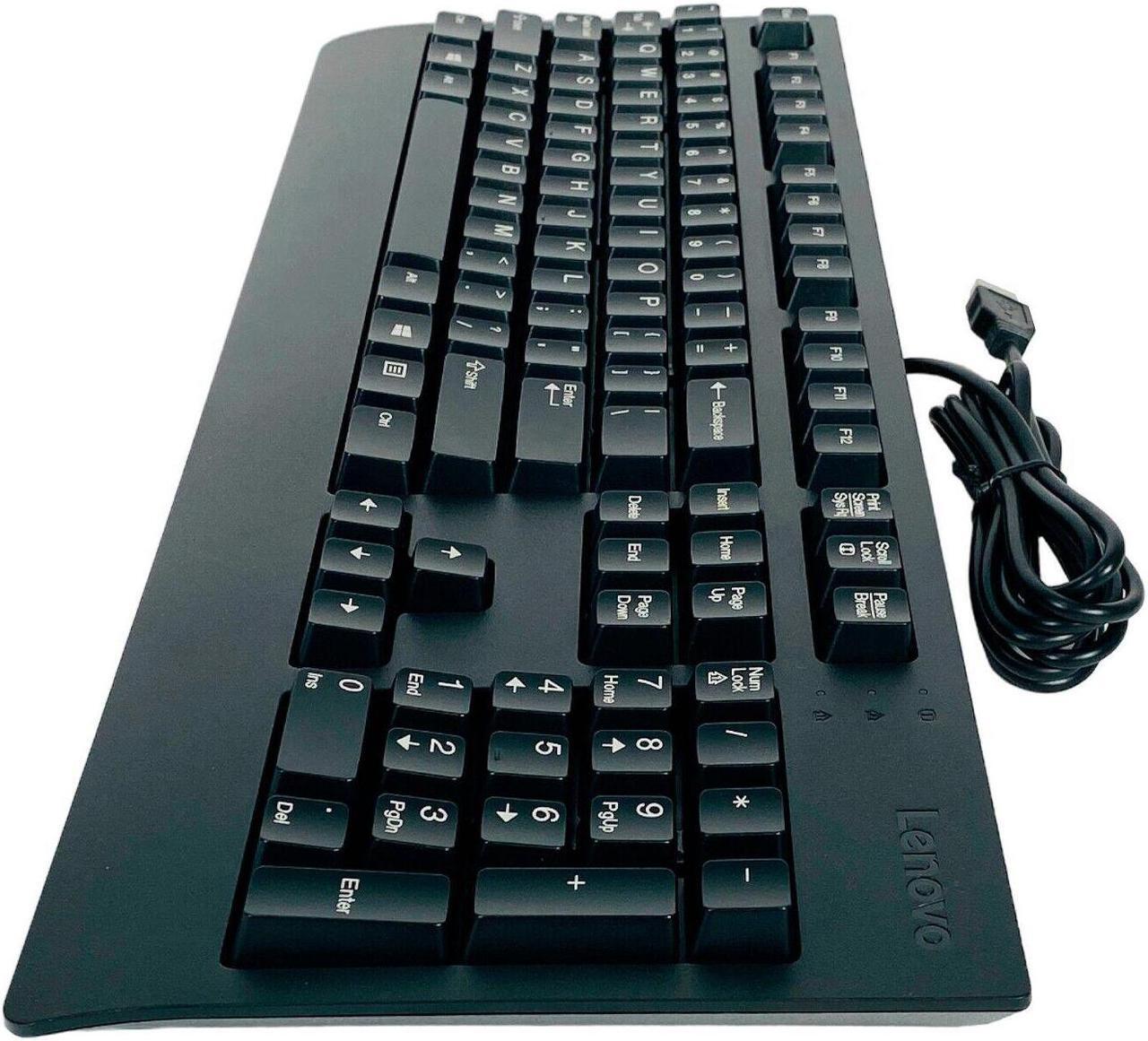 Alt view image 3 of 6 - Lenovo KBBH21 SK8827 Computer USB Wired Keyboard 104-Key 00XH688