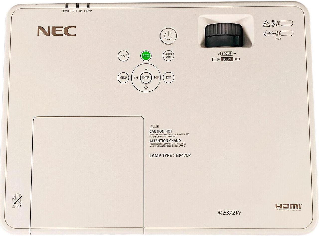 Alt view image 4 of 6 - NEC Display Solutions NP-ME372W 3LCD Projector 3700 ANSI for Gaming Golf Race Flight Simulator in 4K w/Bundle