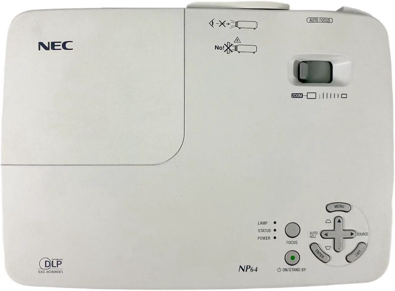 Alt view image 5 of 6 - NEC NP64 DLP Projector eSport players PC gamers & console gamers 3000 ANSI HDMI-Adapter
