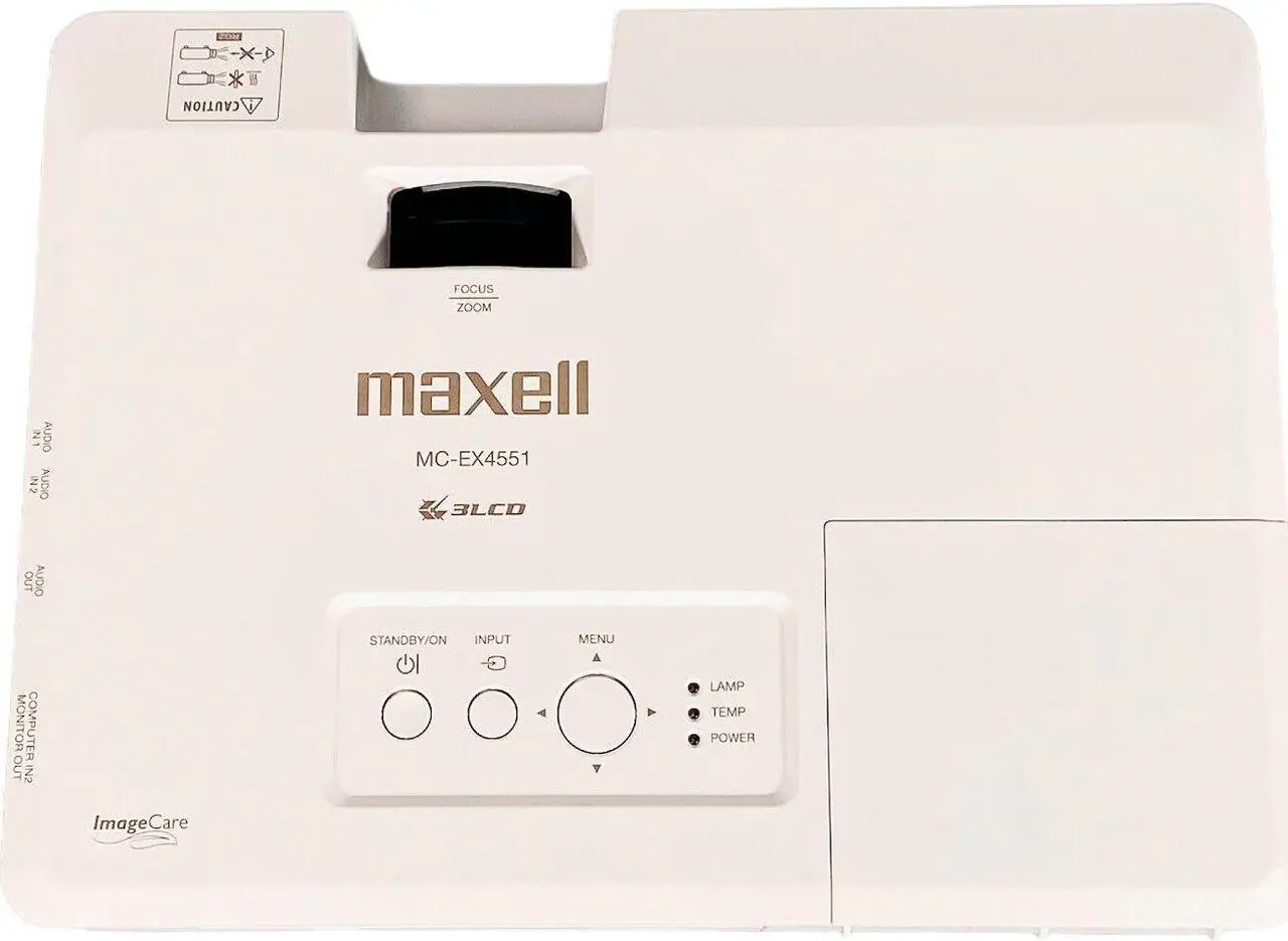 Alt view image 6 of 7 - Maxell MC-EX4551 3LCD Projector 4500 Lumens Home Theater 1080p HDMI w/Remote