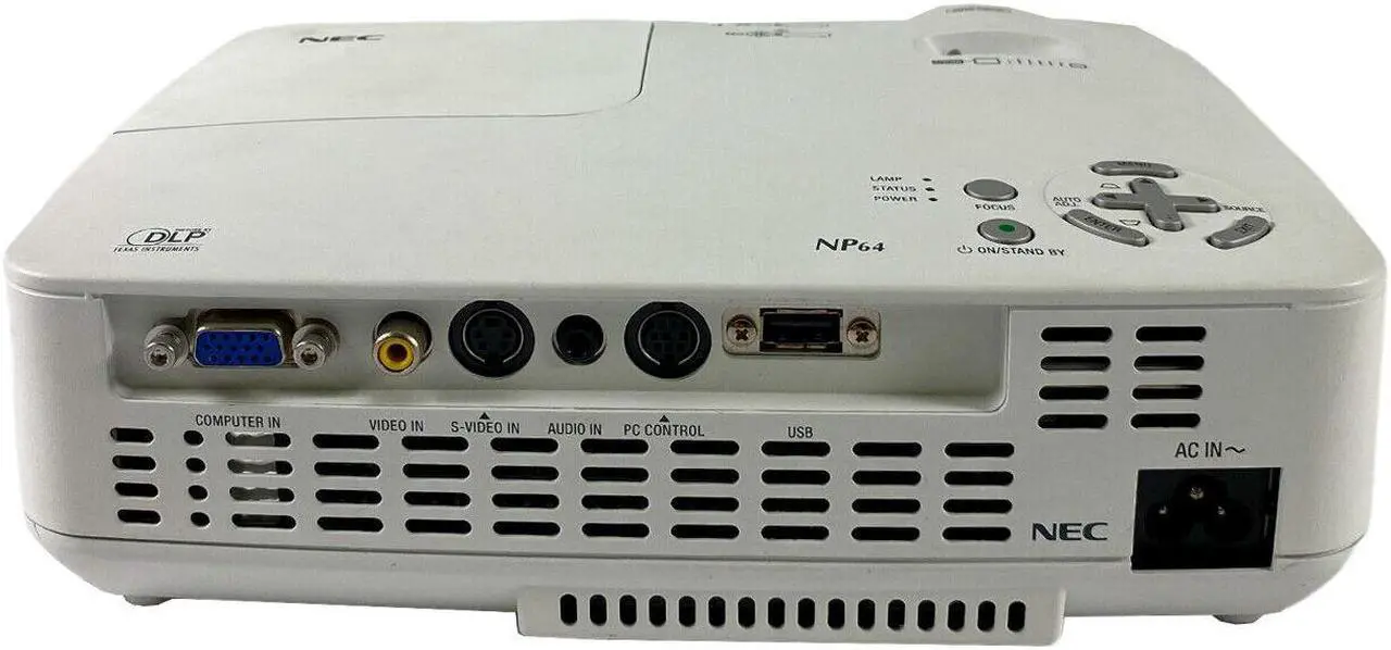 Alt view image 2 of 6 - NEC NP64 DLP Projector eSport players PC gamers & console gamers 3000 ANSI HDMI-Adapter