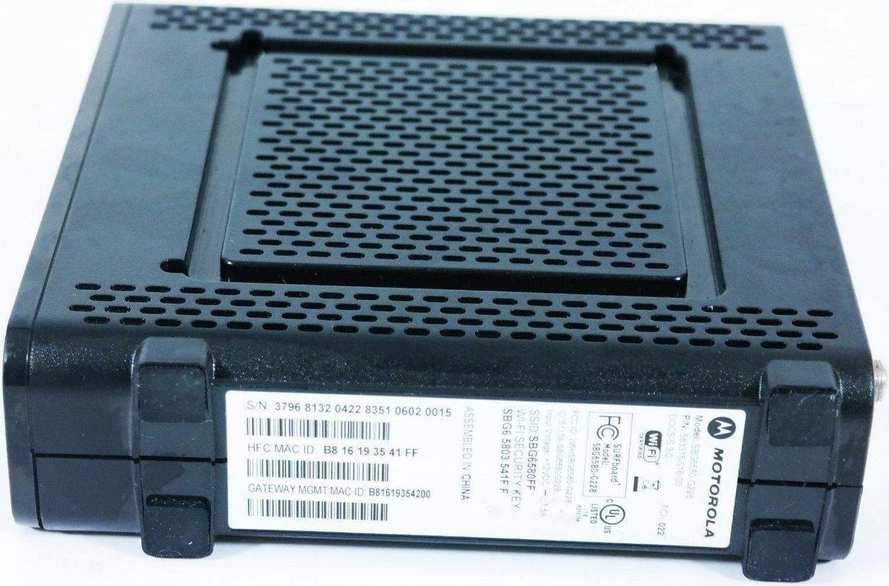 Alt view image 4 of 7 - Motorola ARRIS SURFboard SBG6580 DOCSIS 3.0 Cable Modem Wi-Fi Router No P/S