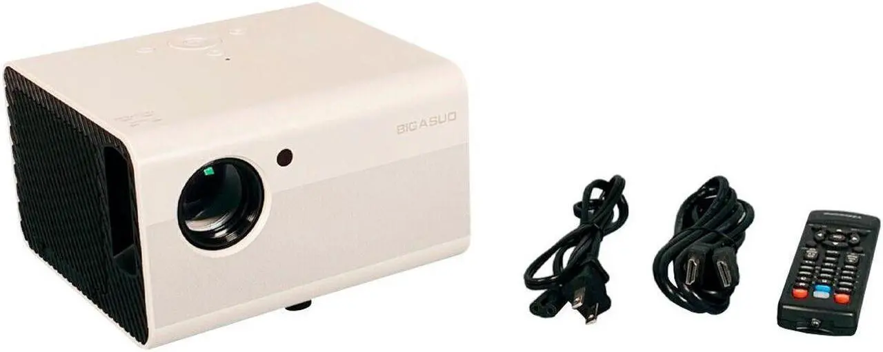 Main image of Bigasuo B-509 Mini Projector 7000 Lux Bluetooth HDMI USB w/Bundle