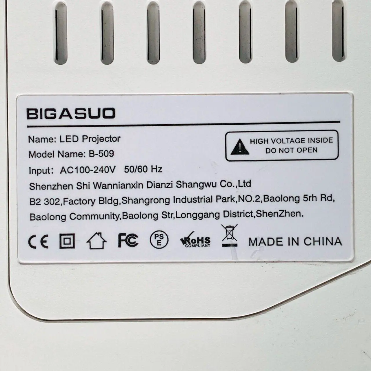 Alt view image 3 of 7 - Bigasuo B-509 Mini Projector 7000 Lux Bluetooth HDMI USB w/Bundle