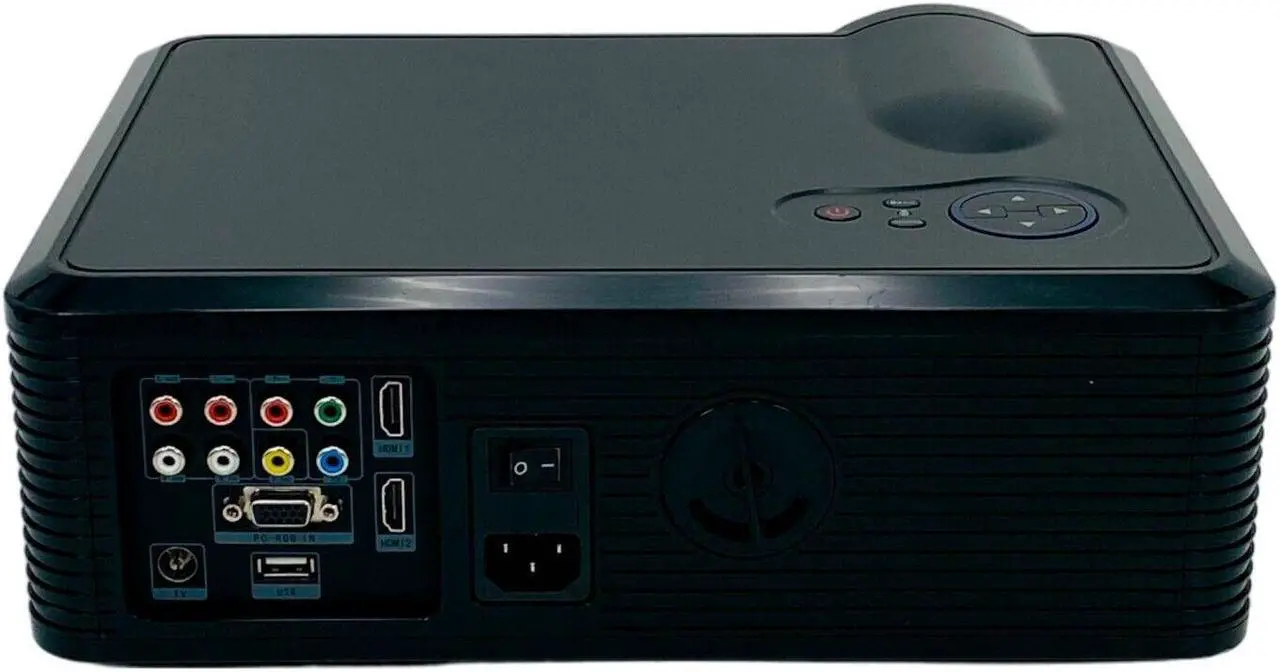 Alt view image 3 of 7 - HTP LED-33 LCD Projector Home Theater Full HD 1080p HDMI USB w/Bundle
