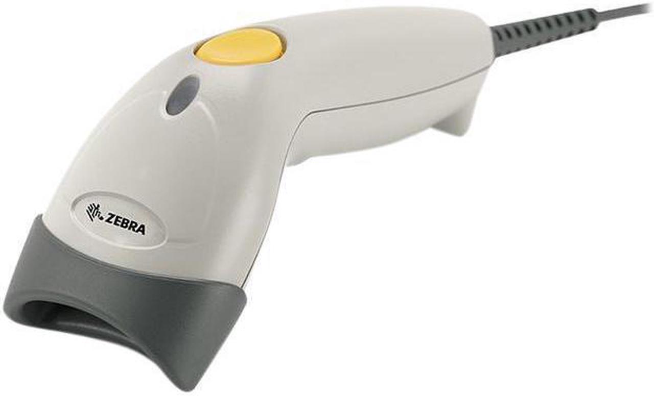 symbol LS1203 Corded General Purpose 1D Bi-directional Barcode Scanner, RS232, USB, KBW, USB Kit, White - LS1203-1AZU0100ZR