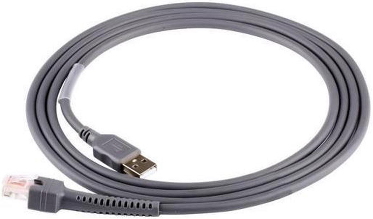 High Speed USB 2.0 A Male to RJ45 Cable For Symbol Barcode Scanner LS2208 6 Feet