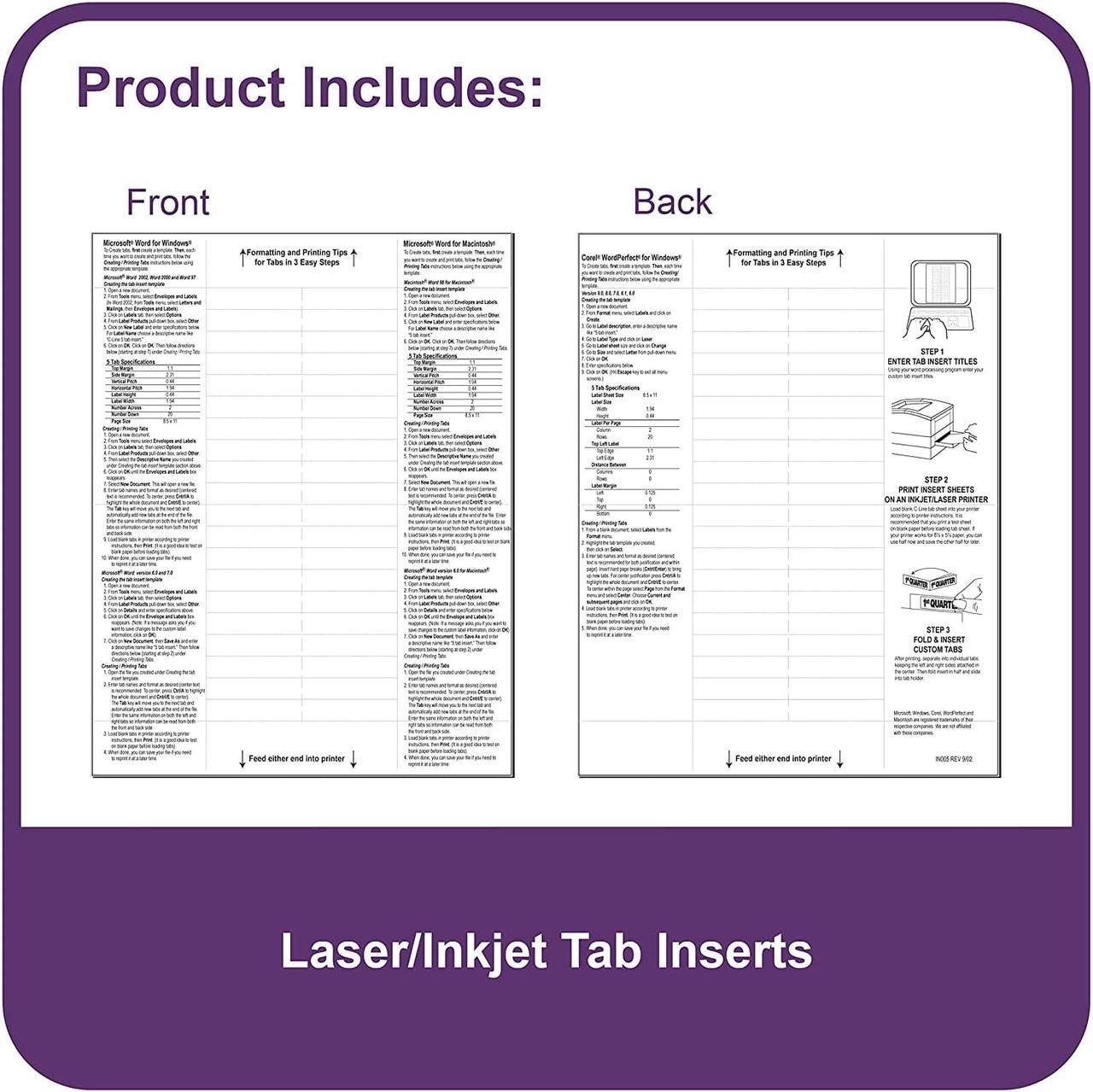 Alt view image 8 of 18 - C-Line Sheet Protectors with Index Tabs Assorted Color Tabs 2" 11 x 8 1/2 5/ST