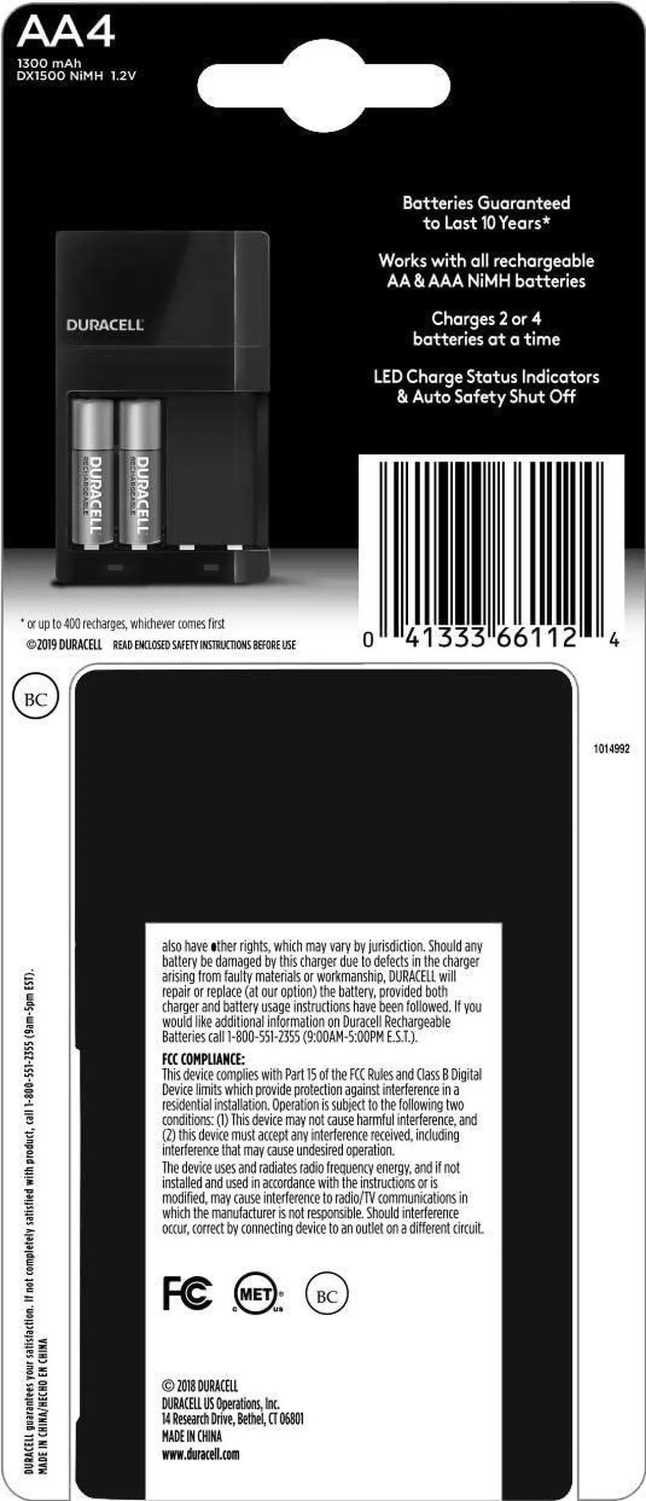 Alt view image 7 of 20 - Duracell Charger,Batery,W/4aa CEF14