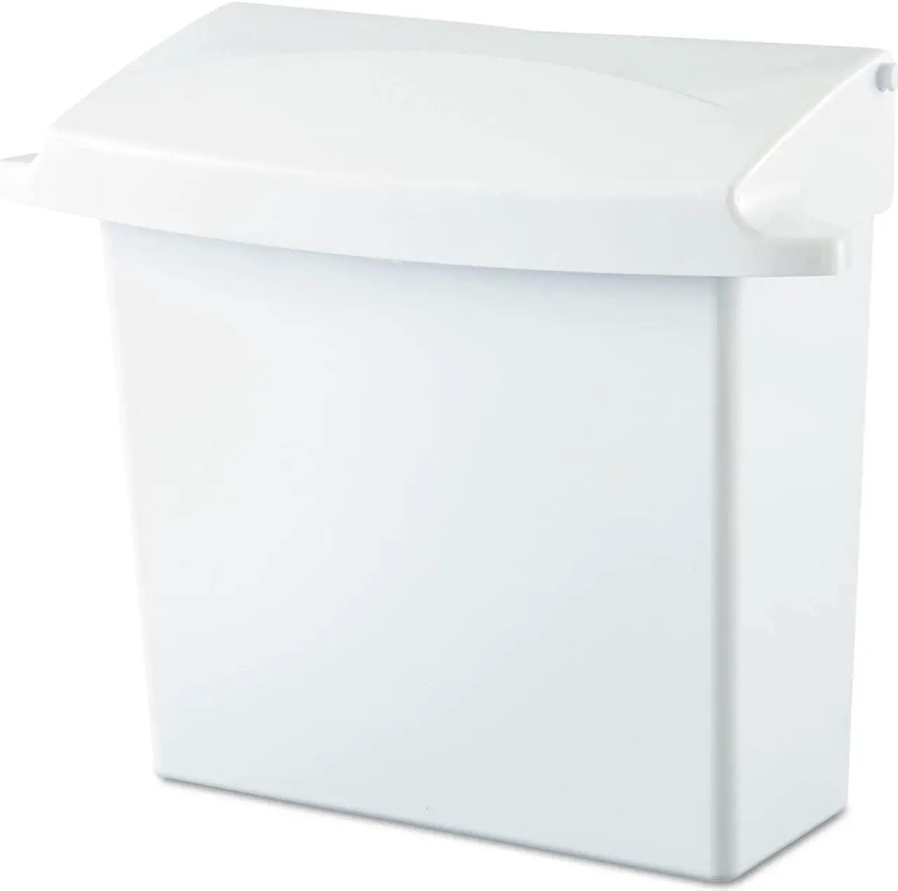 Alt view image 7 of 20 - Sanitary Napkin Receptacle with Rigid Liner Rectangular Plastic White