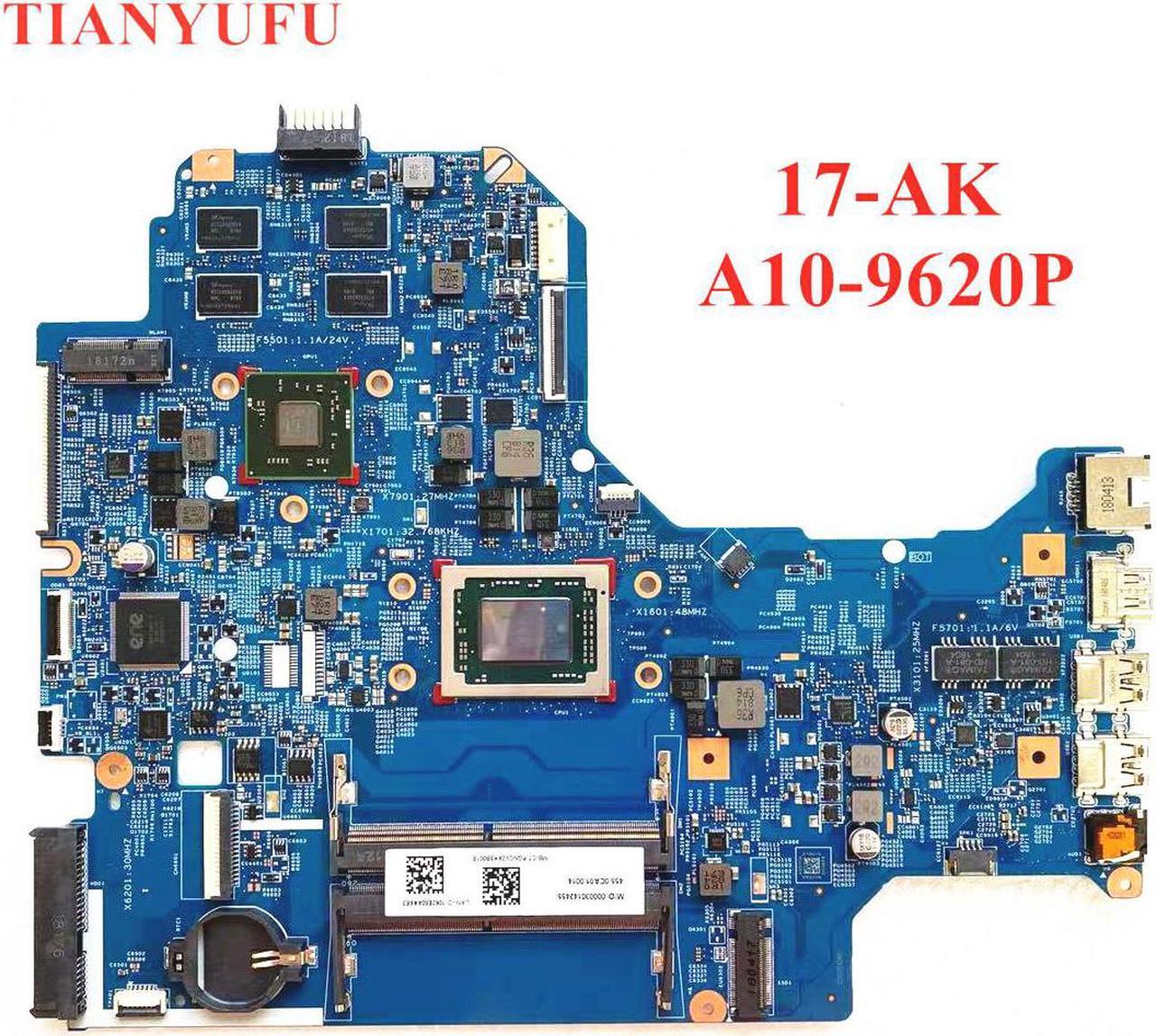 For HP 17-AK 17Z-AK Laptop Motherboard 926193-601 926193-00116889-2 448.0CA03.0021 Mainboard With A10-9620P CPU 100% Tested