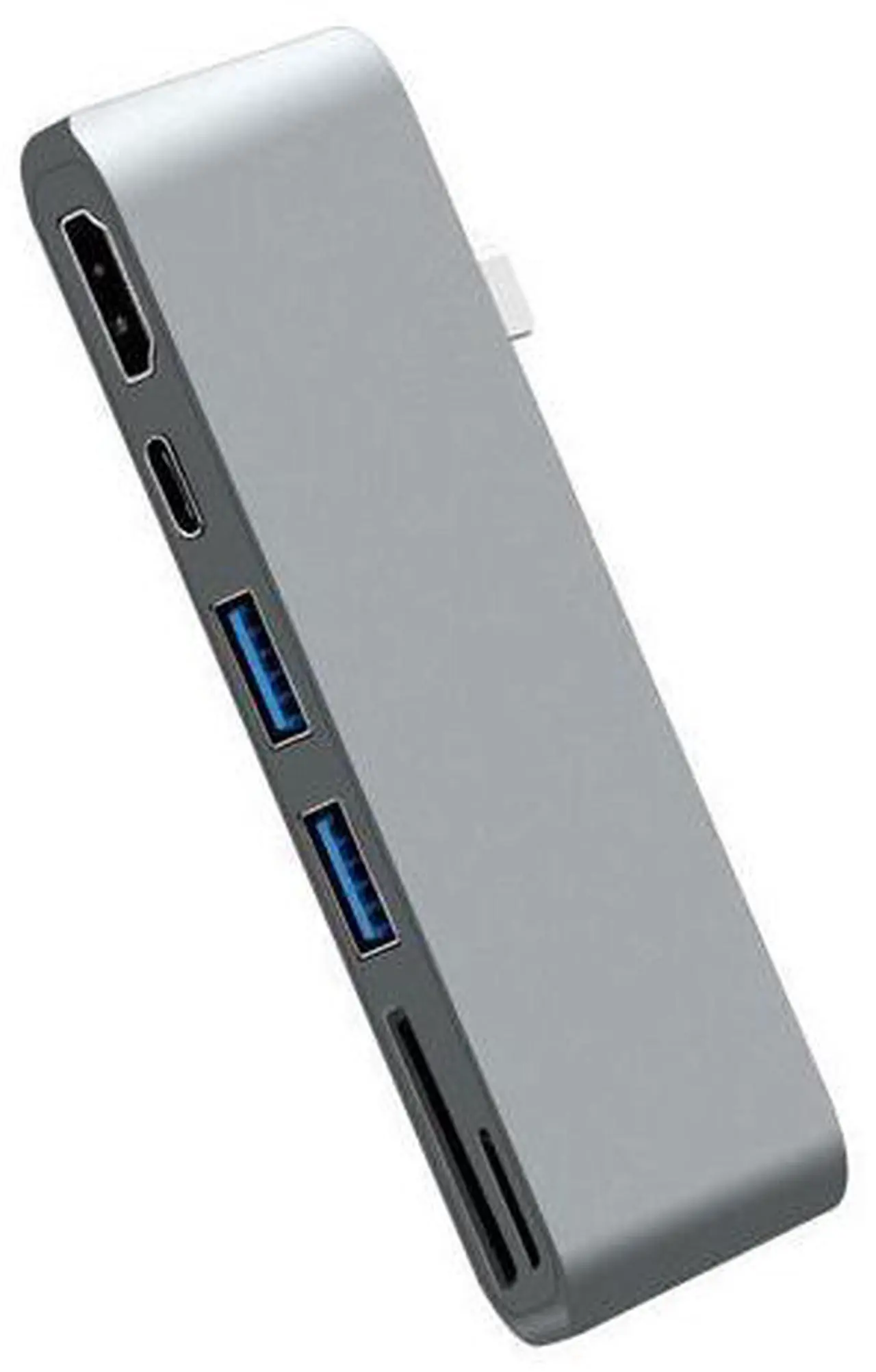 Alt view image 5 of 7 - USB C Hub, 6 in 1 Multi Port Type C to HDMI Adapter, Type C Combo Hub with 4K HDMI, SD/MicroSD Card Reader, 2 USB 3.0 Ports, USB-C Charging Port for MacBook, iMac, ChromeBook etc- Gray
