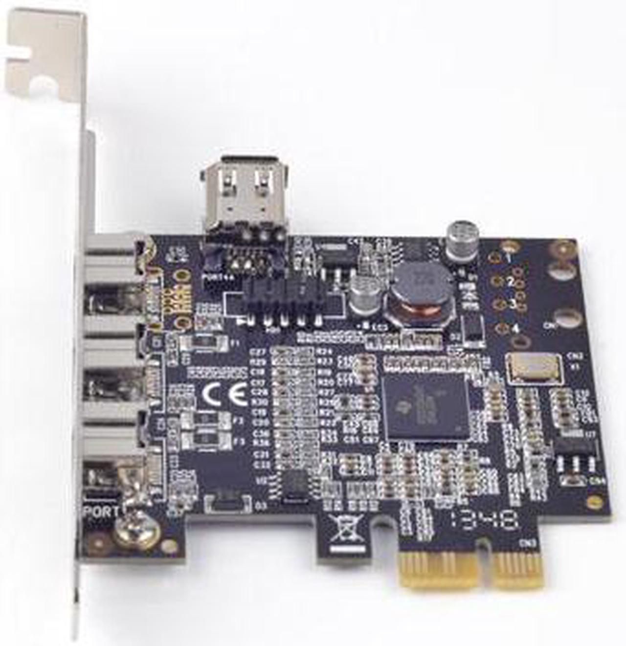 PCI-E to 1 Port Internal 1394a + 3 Ports External 1394b FireWire Controller Card