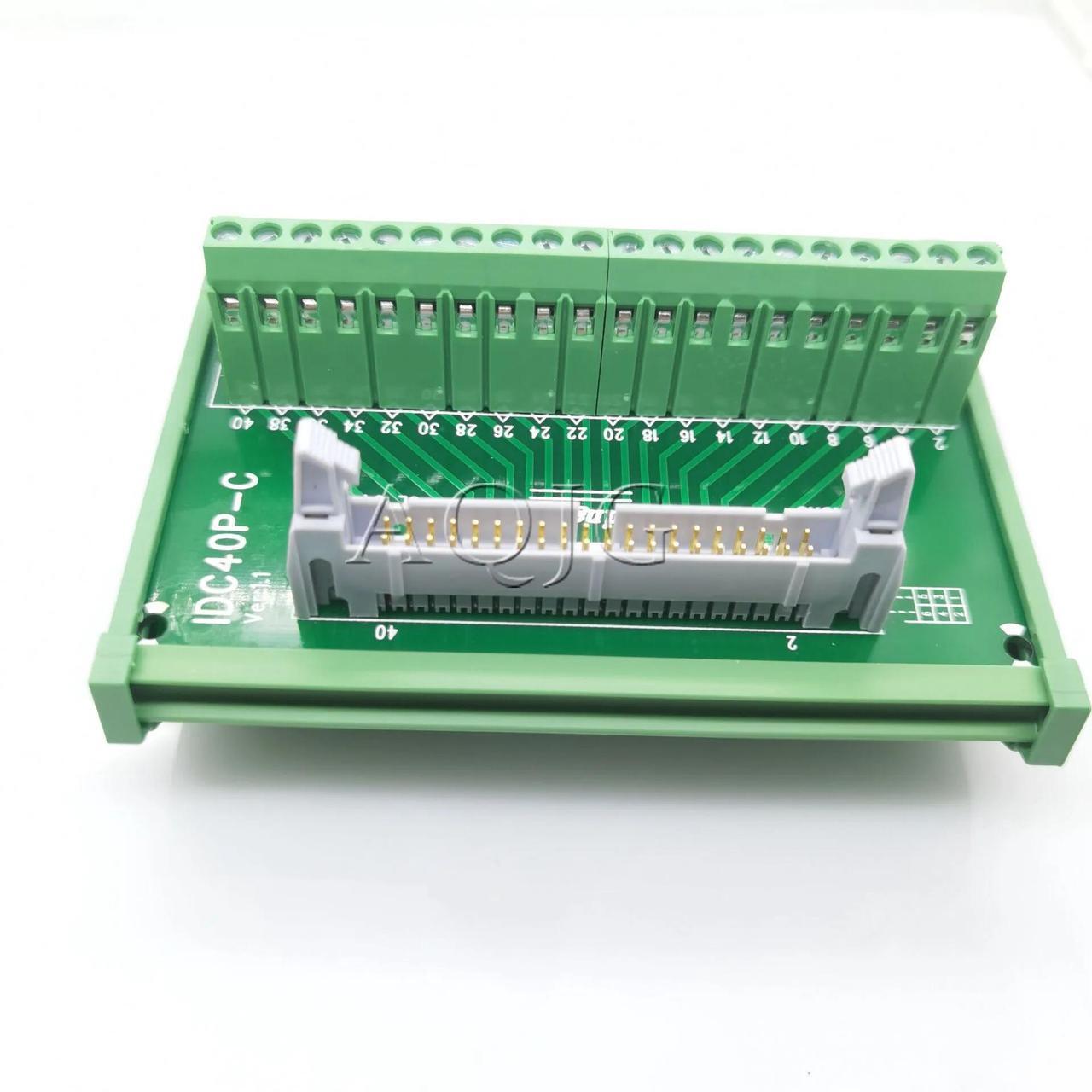 Alt view image 2 of 5 - IDC40P IDC 40 Pin Male Terminal Block Breakout PLC Relay Terminals DIN Rail Mounting Adapter Connector