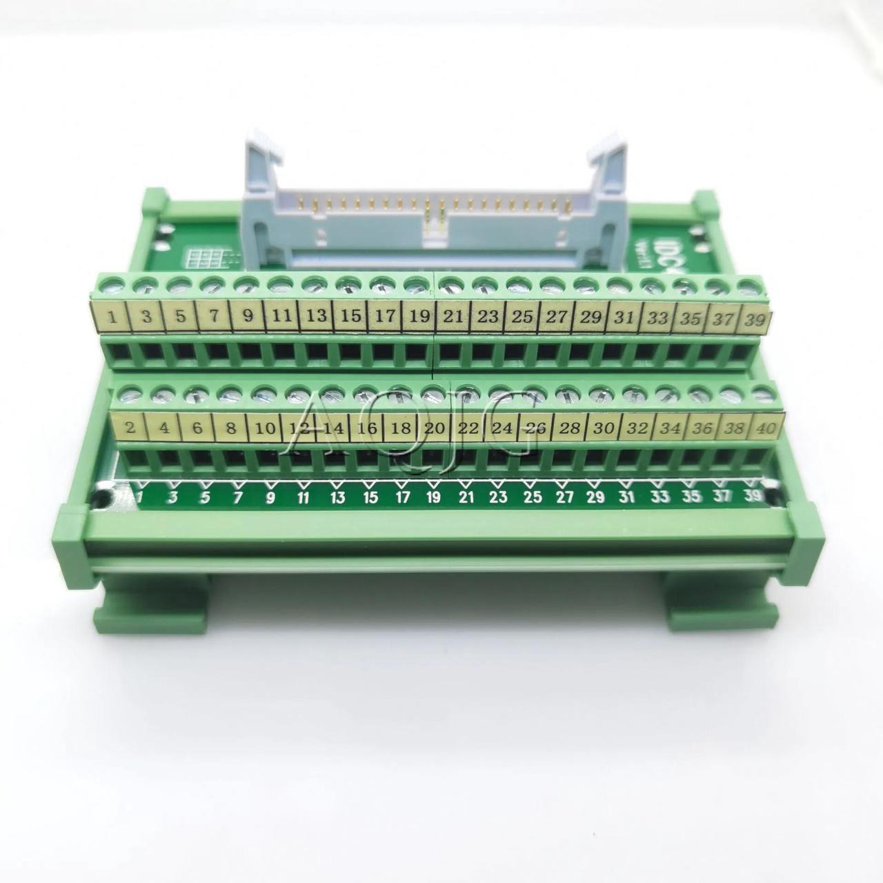 Alt view image 5 of 5 - IDC40P IDC 40 Pin Male Terminal Block Breakout PLC Relay Terminals DIN Rail Mounting Adapter Connector