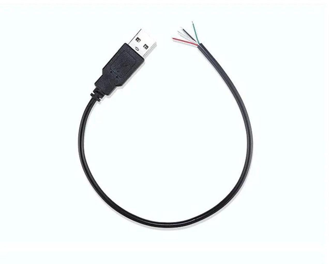 Alt view image 2 of 6 - 0.3m/1m/2m Power Supply Cable 2 Pin USB 2.0 A Female male 4 pin wire Jack Charger charging Cord Extension Connector DIY 5V line